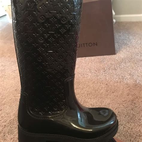 lv rainboots|louis vuitton fuzzy boots.